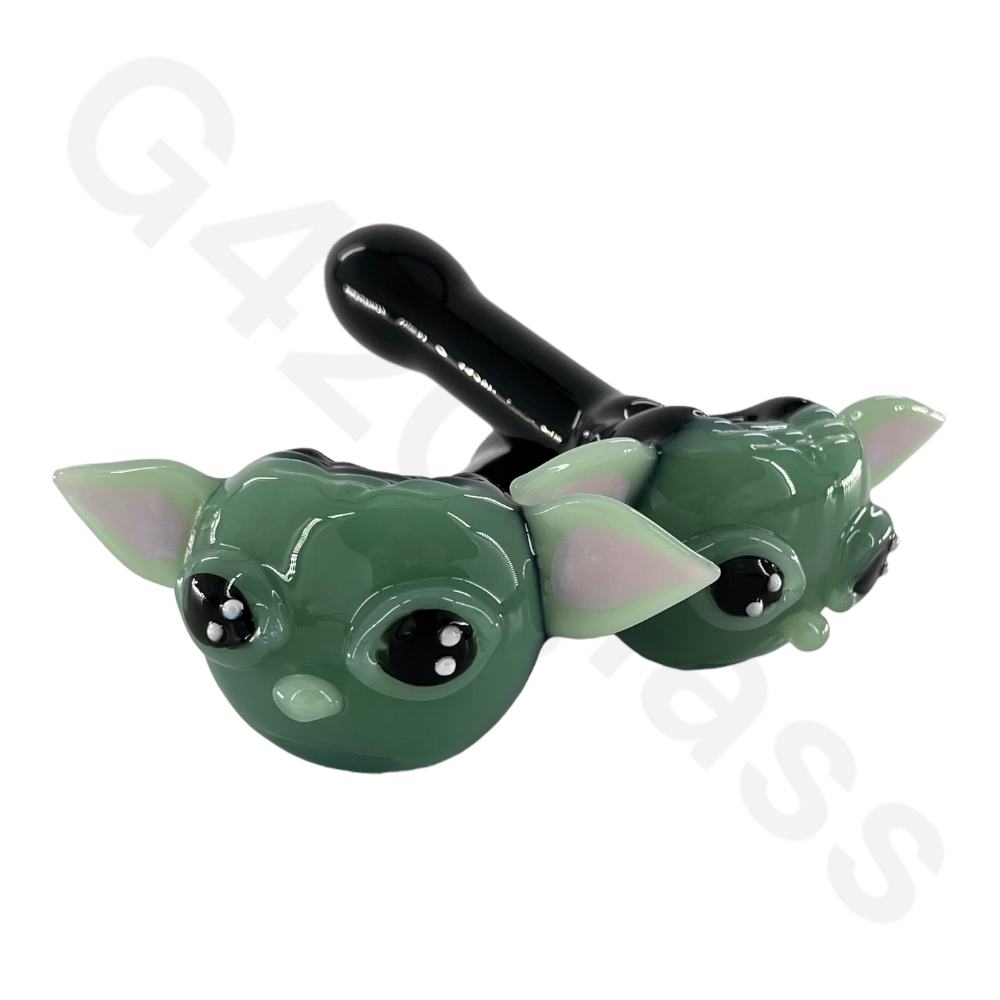 5 Inch Heavy Duty Yoda Glass Hand Pipes | Spoon Pipe