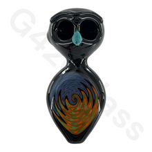 Load image into Gallery viewer, 4 Inch Unique Owl Style Head Hand Pipe | Double Air Hole Smoking Spoon Pipe
