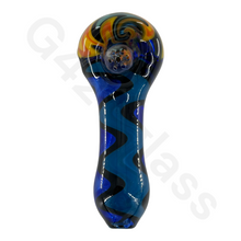 Load image into Gallery viewer, Blue Swirl Handy Pipe
