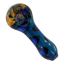 Load image into Gallery viewer, Blue Smoking Pipe with built-in honeycomb Screens
