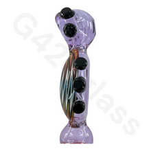 Load image into Gallery viewer, 5 Inch Snail Style Hand Pipe with Colorful Pattern | Built-in Honeycomb Screens

