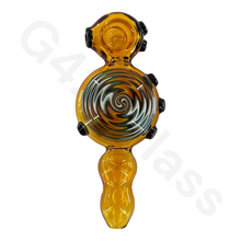 Load image into Gallery viewer, Yellow Glass PIpe with Pattern
