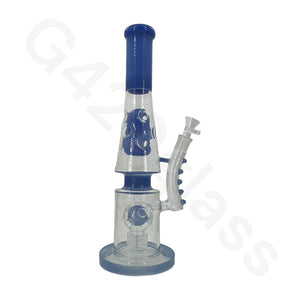 M Blue glass water pipes