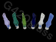 Load image into Gallery viewer, Flat Mouth Chillum Built-in Colorful Honeycomb Screen Glass Chillum Pipe One Hit Glass Rectangle shape
