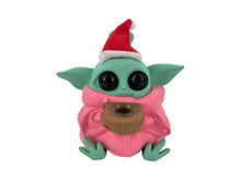 Load image into Gallery viewer, Gorgeous Baby Yoda Silicone Pipe Glass Bowl Star Wars Collectable Variety Color with Christmas Hat
