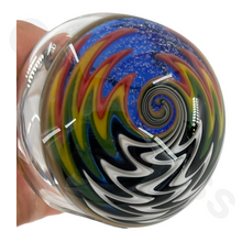 Load image into Gallery viewer, 4 Inch Colorful Swirl Style Heady Spoon Hand Pipes | Matchable Head &amp; Mouth Pattern
