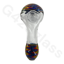 Load image into Gallery viewer, 4 Inch Colorful Swirl Style Heady Spoon Hand Pipes | Matchable Head &amp; Mouth Pattern
