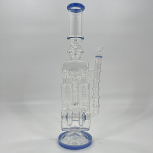 18 Inch LOOKAH Quad Honeycomb Perc Recycler Water Pipe | Glass Bong