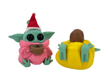 Load image into Gallery viewer, Gorgeous Baby Yoda Silicone Pipe Glass Bowl Star Wars Collectable Variety Color with Christmas Hat
