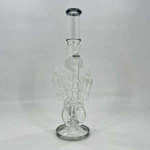 18 Inch LOOKAH Quad Honeycomb Perc Recycler Water Pipe | Glass Bong