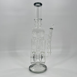 18 Inch LOOKAH Quad Honeycomb Perc Recycler Water Pipe | Glass Bong