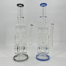 Load image into Gallery viewer, 18 Inch LOOKAH Quad Honeycomb Perc Recycler Water Pipe | Glass Bong
