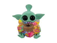 Load image into Gallery viewer, 1set Baby Yoda Silicone Pipe Glass Bowl Star Wars Collectable Colorful Pattern with Lid
