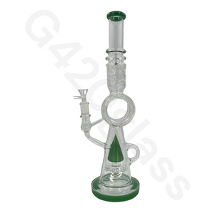 17.3 Inch LOOKAH Conical Megacomplex Glass Bong | Water Pipes