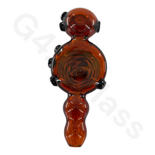 Load image into Gallery viewer, 5 Inch Snail Style Hand Pipe with Colorful Pattern | Built-in Honeycomb Screens
