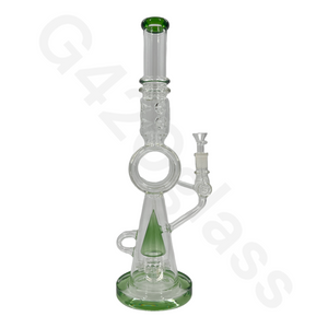 17.3 Inch LOOKAH Conical Megacomplex Glass Bong | Water Pipes