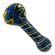 Load image into Gallery viewer, 4 1/2 Inch Twisted Dichroic Colorful Hand Pipe | Built-in Honeycomb Spoon Pipe
