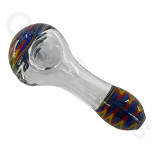 Load image into Gallery viewer, 4 Inch Colorful Swirl Style Heady Spoon Hand Pipes | Matchable Head &amp; Mouth Pattern
