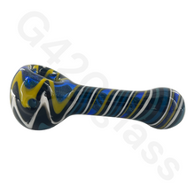Load image into Gallery viewer, 4 1/2 Inch Twisted Dichroic Colorful Hand Pipe | Built-in Honeycomb Spoon Pipe
