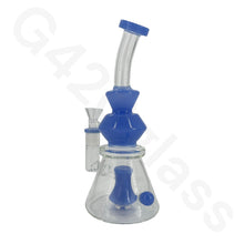 Load image into Gallery viewer, blue color glass hookah pipe
