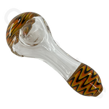 Load image into Gallery viewer, 4 Inch Colorful Swirl Style Heady Spoon Hand Pipes | Matchable Head &amp; Mouth Pattern
