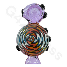 Load image into Gallery viewer, 5 Inch Snail Style Hand Pipe with Colorful Pattern | Built-in Honeycomb Screens

