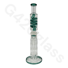 Load image into Gallery viewer, Teal Honeycomb Pipe
