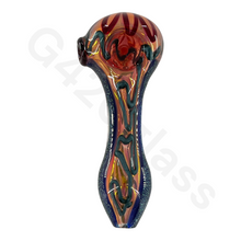 Load image into Gallery viewer, 5 Inch Colorful Swirl Hand Pipe with Dichroic | Head Spoon Pipe
