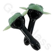 Load image into Gallery viewer, 5 Inch Heavy Duty Yoda Glass Hand Pipes | Spoon Pipe

