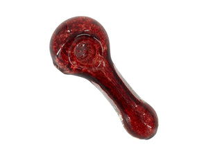 4 1/4 Inch Colorful Frits Powder Style Hand Pipe with Built-in Honeycomb Screen | Head Spoon Pipe