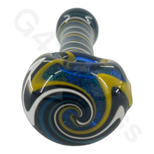 Load image into Gallery viewer, 4 1/2 Inch Twisted Dichroic Colorful Hand Pipe | Built-in Honeycomb Spoon Pipe
