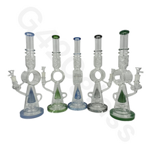 Load image into Gallery viewer, 17.3 Inch LOOKAH Conical Megacomplex Glass Bong | Water Pipes
