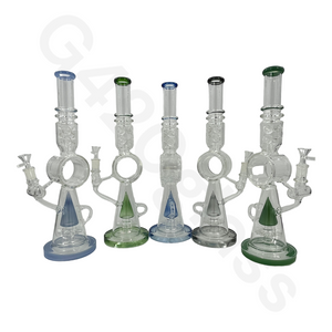 17.3 Inch LOOKAH Conical Megacomplex Glass Bong | Water Pipes