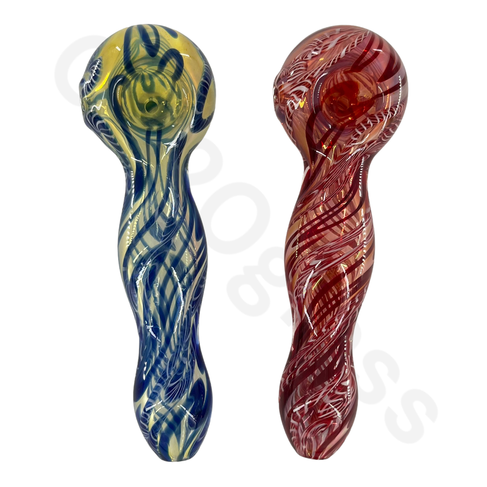 5 Inch Twisted Hand Pipes | Glass Smoking Pipe