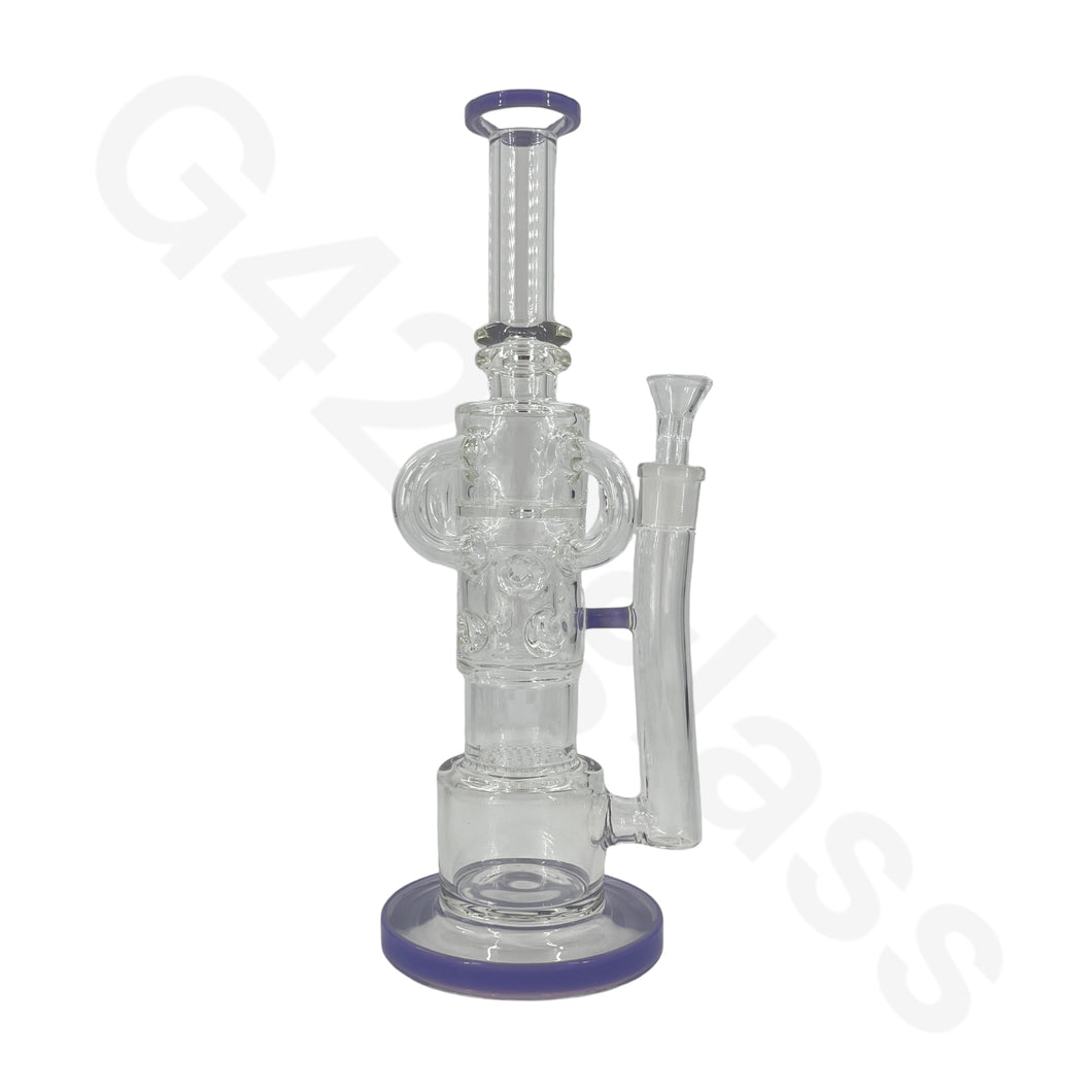 12 Inch Recycler Hookah Glass Bongs Oil Rigs Multi Filter Bong
