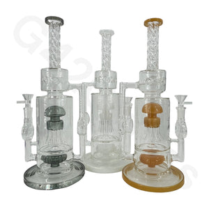13 Inch Heavy Duty Jelly Fish Water Pipe Mini Bubbler Glass Bongs Oil Rigs