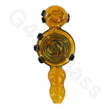 Load image into Gallery viewer, 5 Inch Snail Style Hand Pipe with Colorful Pattern | Built-in Honeycomb Screens

