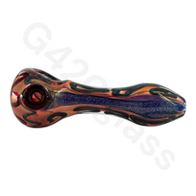 Load image into Gallery viewer, 5 Inch Colorful Swirl Hand Pipe with Dichroic | Head Spoon Pipe
