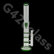 Load image into Gallery viewer, 18 Inch Tall Glass Triple Honeycomb Dab Rigs / Straight Bongs | Water Bongs Pipes
