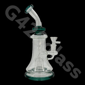 G420 Glass 9 Inch Bend Neck Vortex Recycler Rig Ice Water Pipes | USA