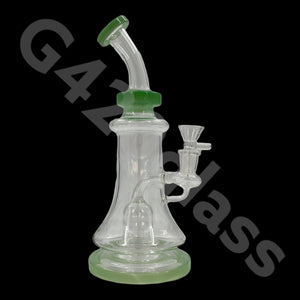 G420 Glass 9 Inch Bend Neck Vortex Recycler Rig Ice Water Pipes | USA