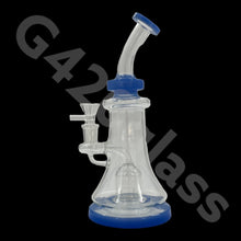 Load image into Gallery viewer, G420 Glass 9 Inch Bend Neck Vortex Recycler Rig Ice Water Pipes | USA
