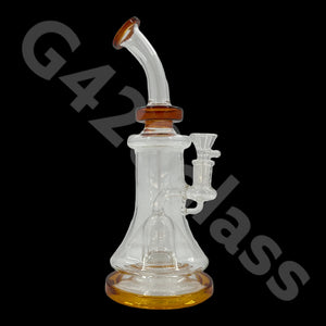 G420 Glass 9 Inch Bend Neck Vortex Recycler Rig Ice Water Pipes | USA