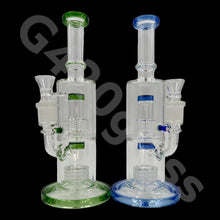 Load image into Gallery viewer, 11″ Tall Glass Double Lattice Shower head Chamber  Water Pipes
