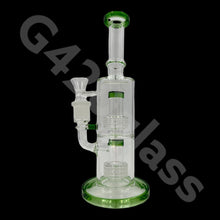 Load image into Gallery viewer, 11″ Tall Glass Double Lattice Shower head Chamber  Water Pipes
