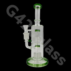 11″ Tall Glass Double Lattice Shower head Chamber  Water Pipes