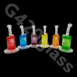 G420glass 10" Glycerin Water Pipe w/ Bubble Bowl  | Colors Vary