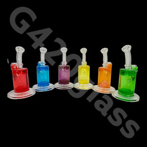 G420glass 10" Glycerin Water Pipe w/ Bubble Bowl  | Colors Vary