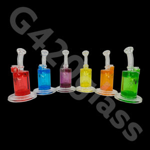 G420glass 10" Glycerin Water Pipe w/ Bubble Bowl  | Colors Vary