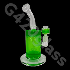 G420glass 10" Glycerin Water Pipe w/ Bubble Bowl  | Colors Vary